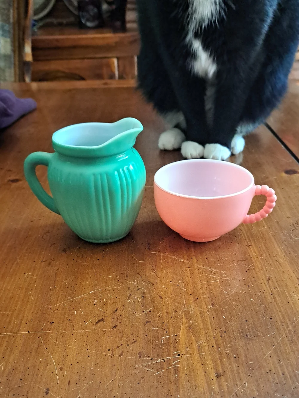Vintage Hazel Atlas Creamer And Cup